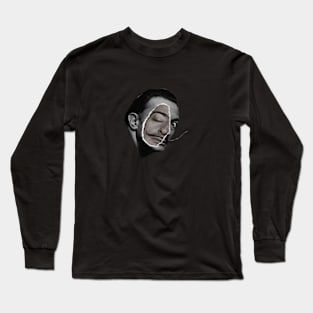 Salvador Dali Collage Art Face Long Sleeve T-Shirt